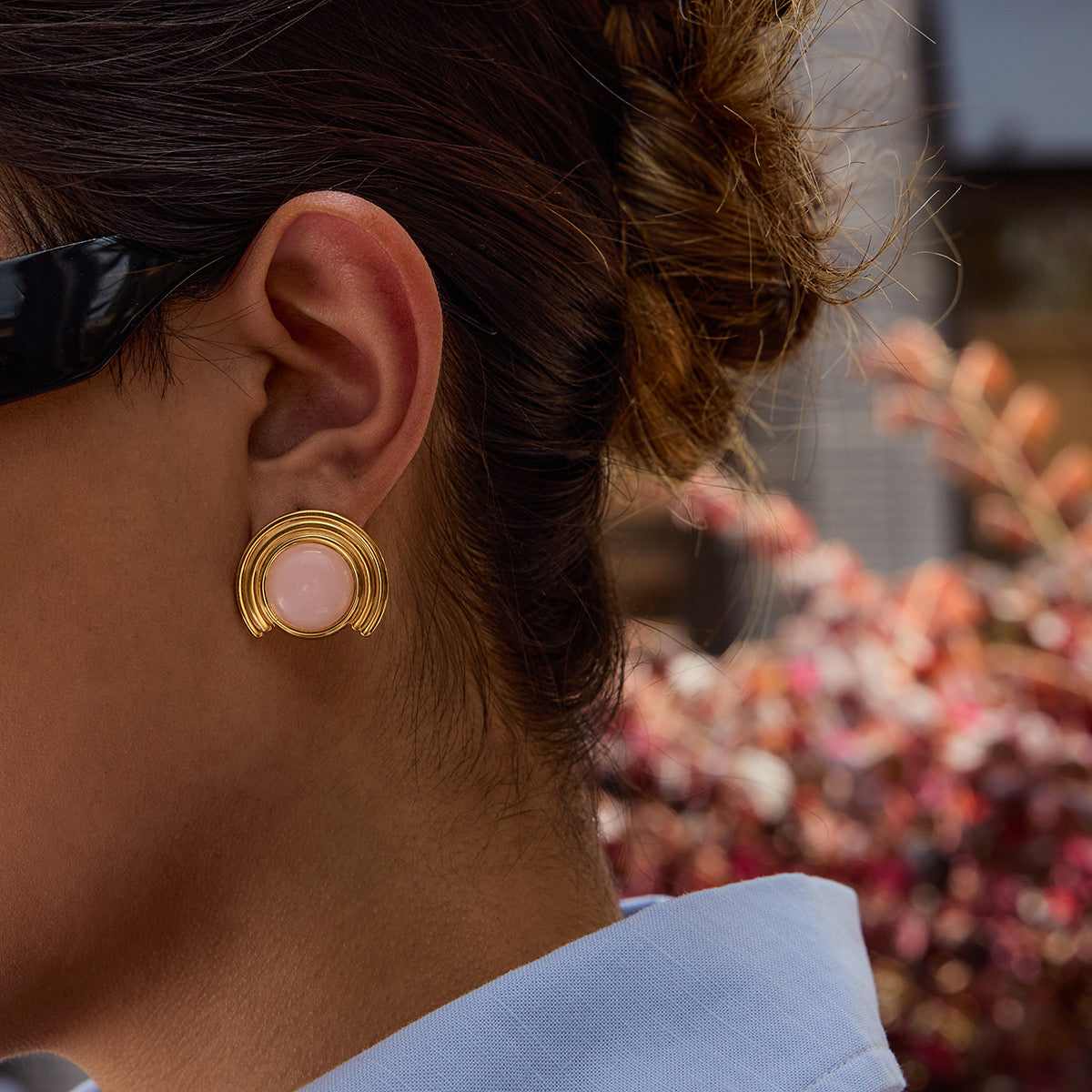 Blush Crescent Earrings