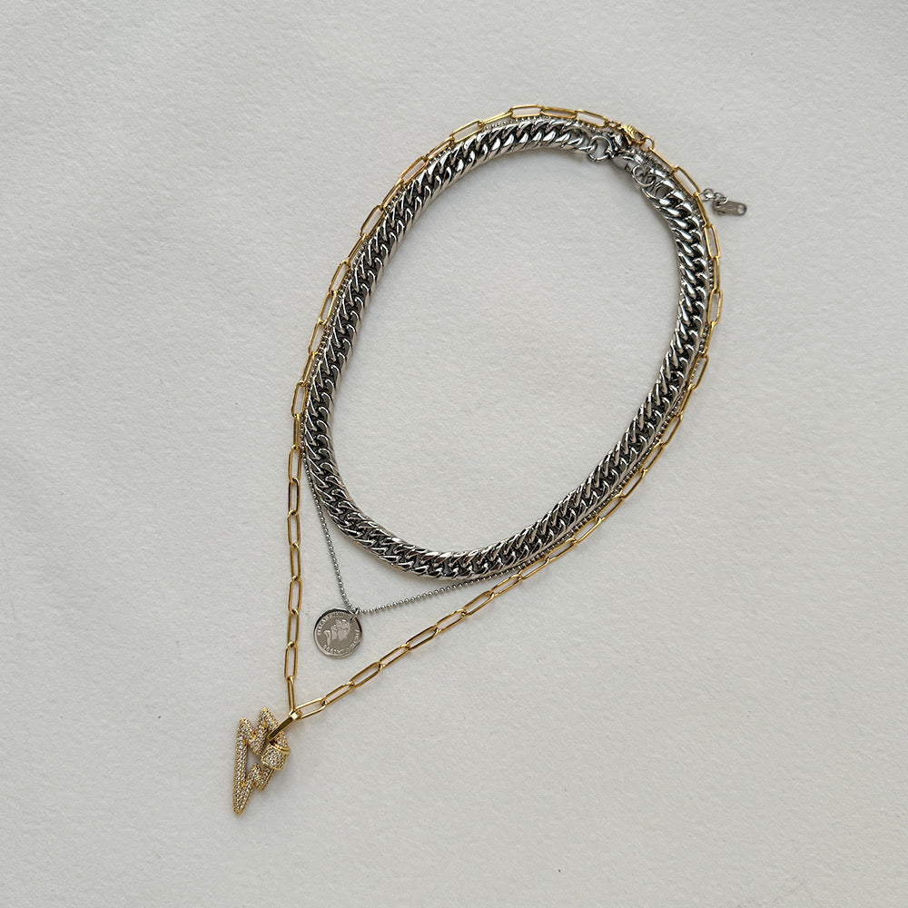 Bolt Layered Necklace