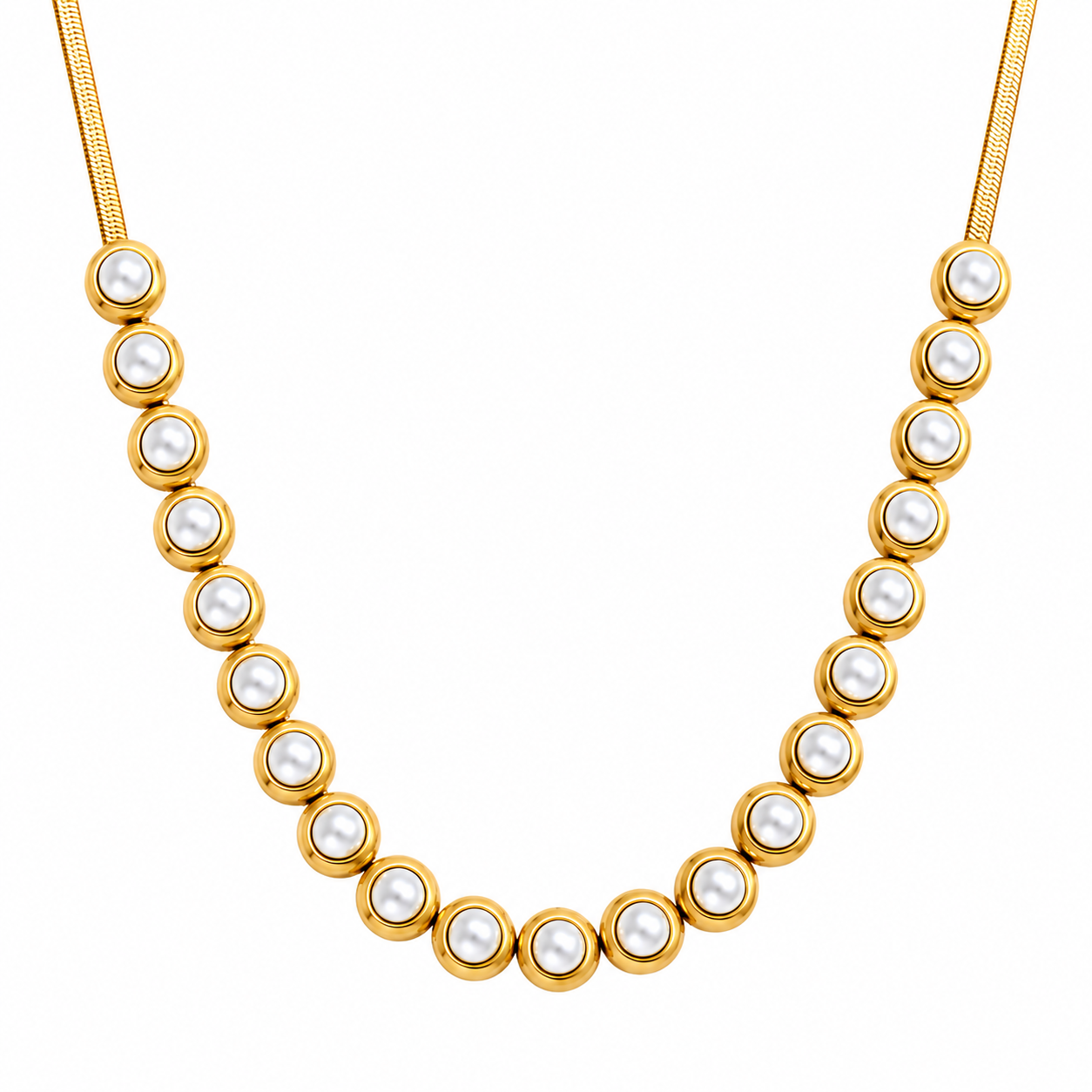 Pearl Line Necklace