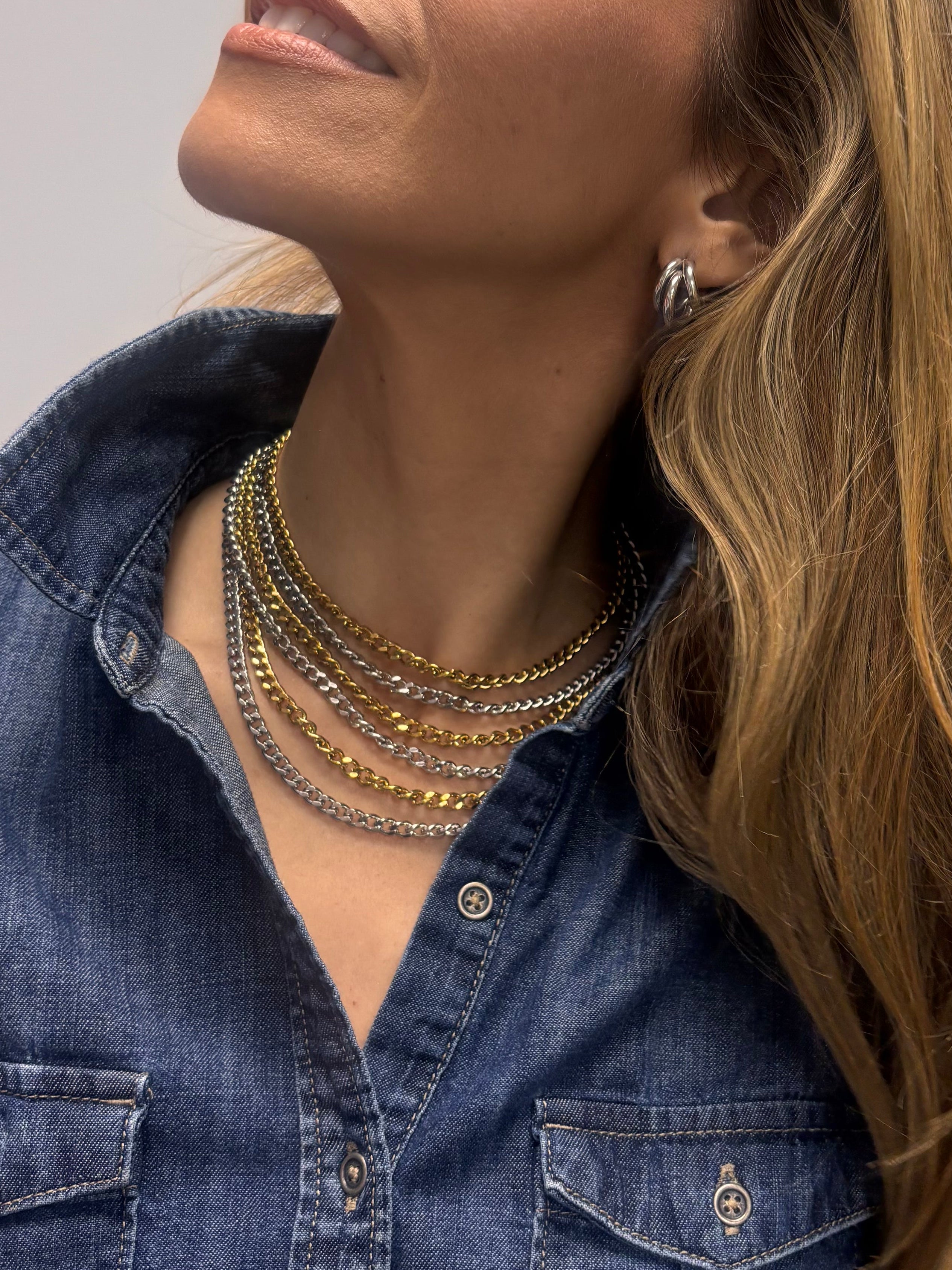 Mixed Metals Statement Necklace