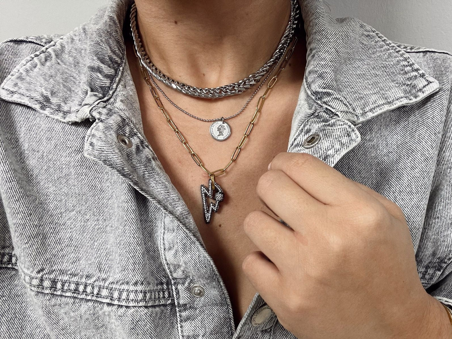 Bolt Layered Necklace