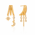 Moon and Star Earrings