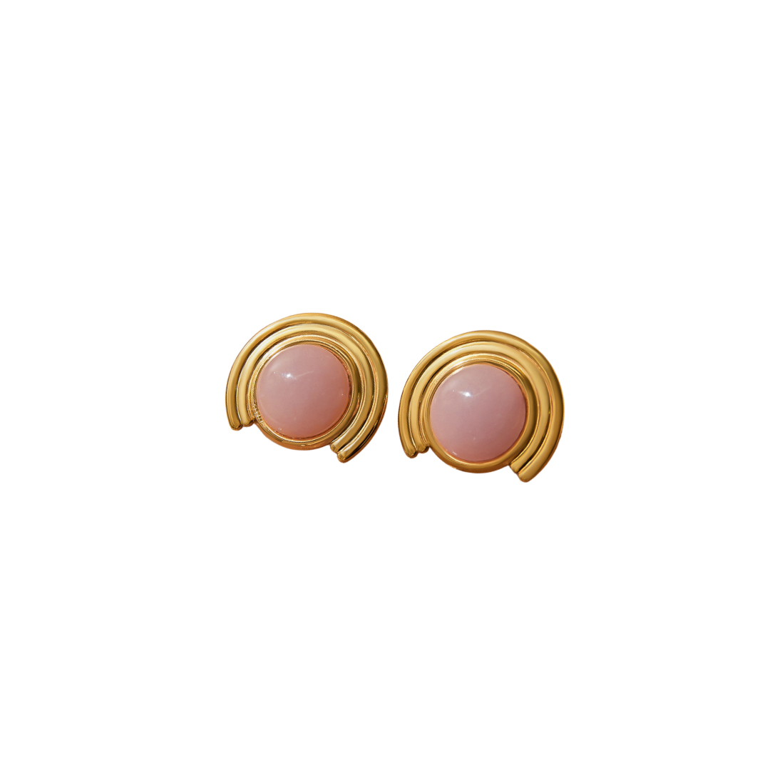 Blush Crescent Earrings
