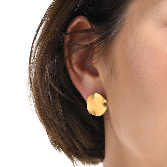 Sculpted Gold Studs
