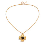 Nocturne Heart Cross Necklace