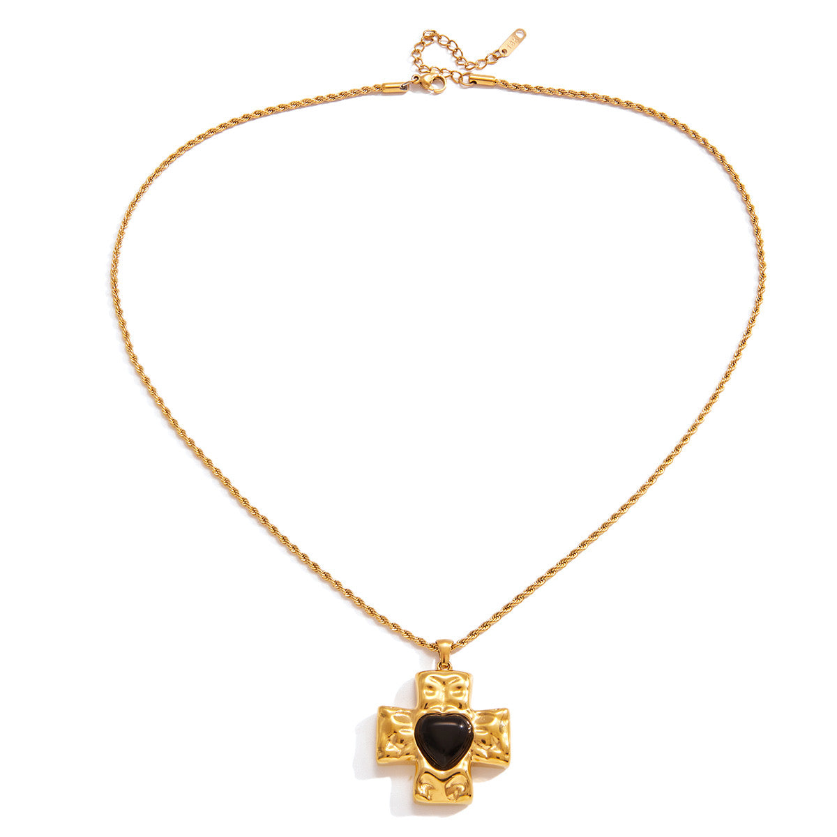 Nocturne Heart Cross Necklace