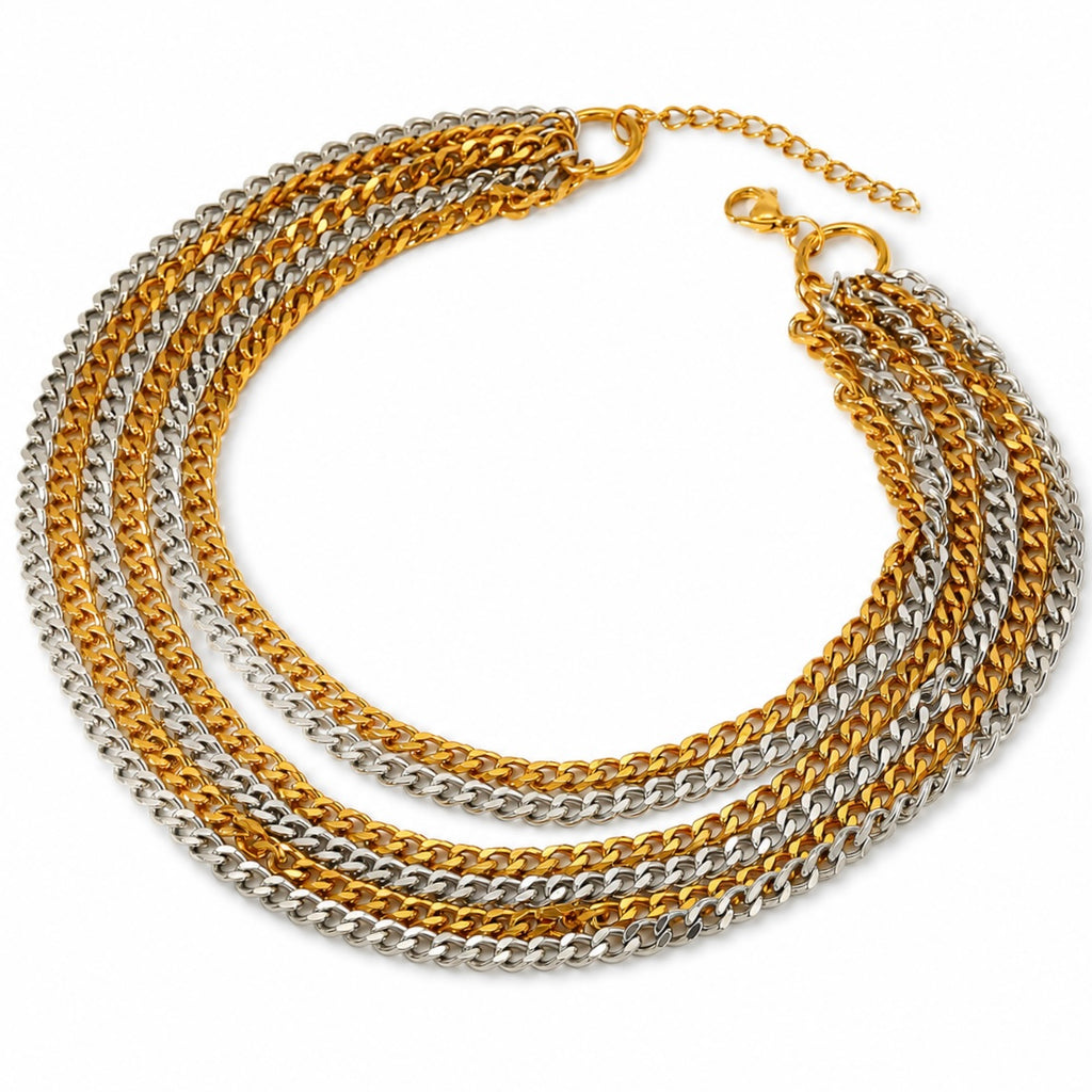 Mixed Metals Statement Necklace