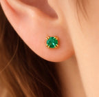 Esmerald Studs Earrings