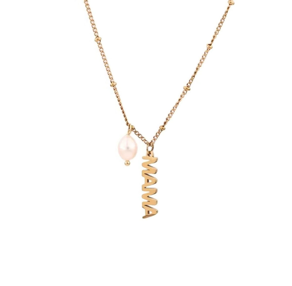 Mama Pearl Charm Necklace