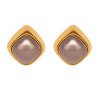 Mocha Pearl Stud Earrings