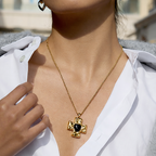 Nocturne Heart Cross Necklace