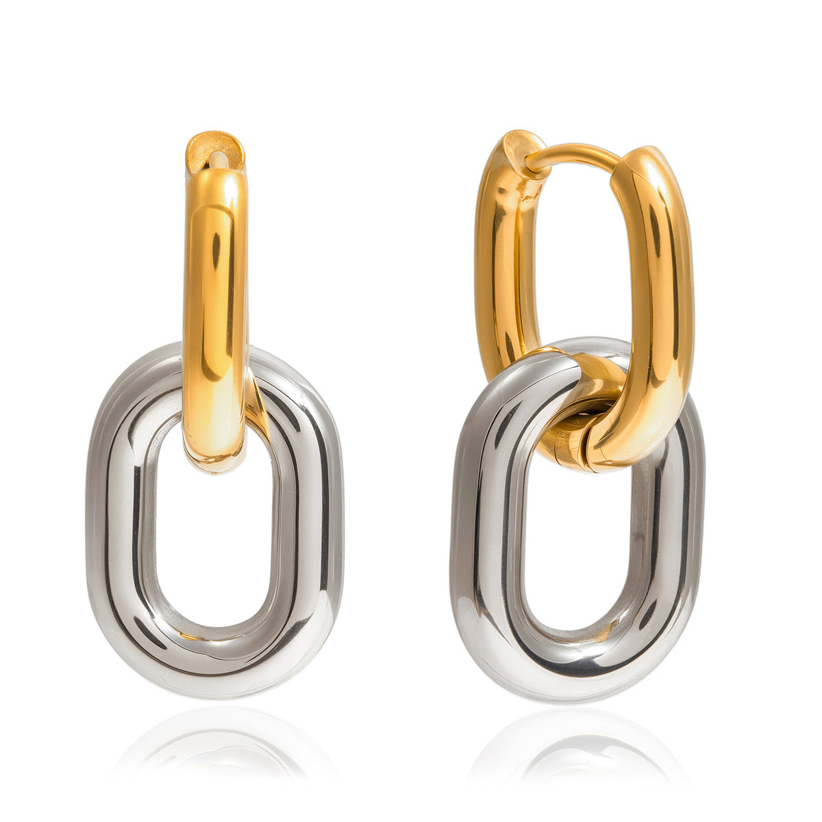 Duo Link Drop Earrings