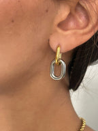 Duo Link Drop Earrings