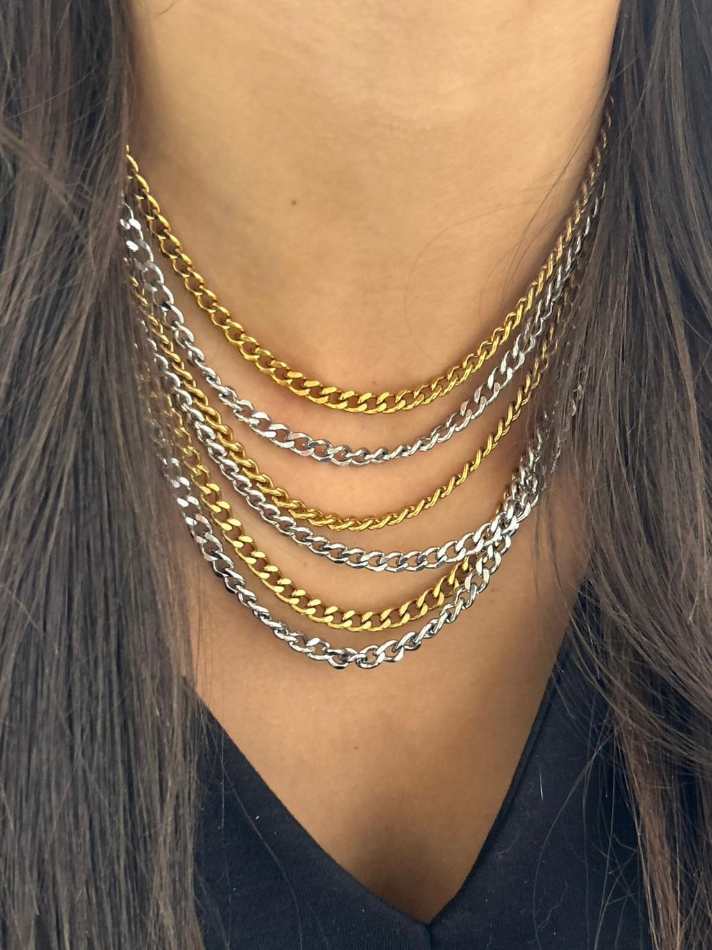 Mixed Metals Statement Necklace