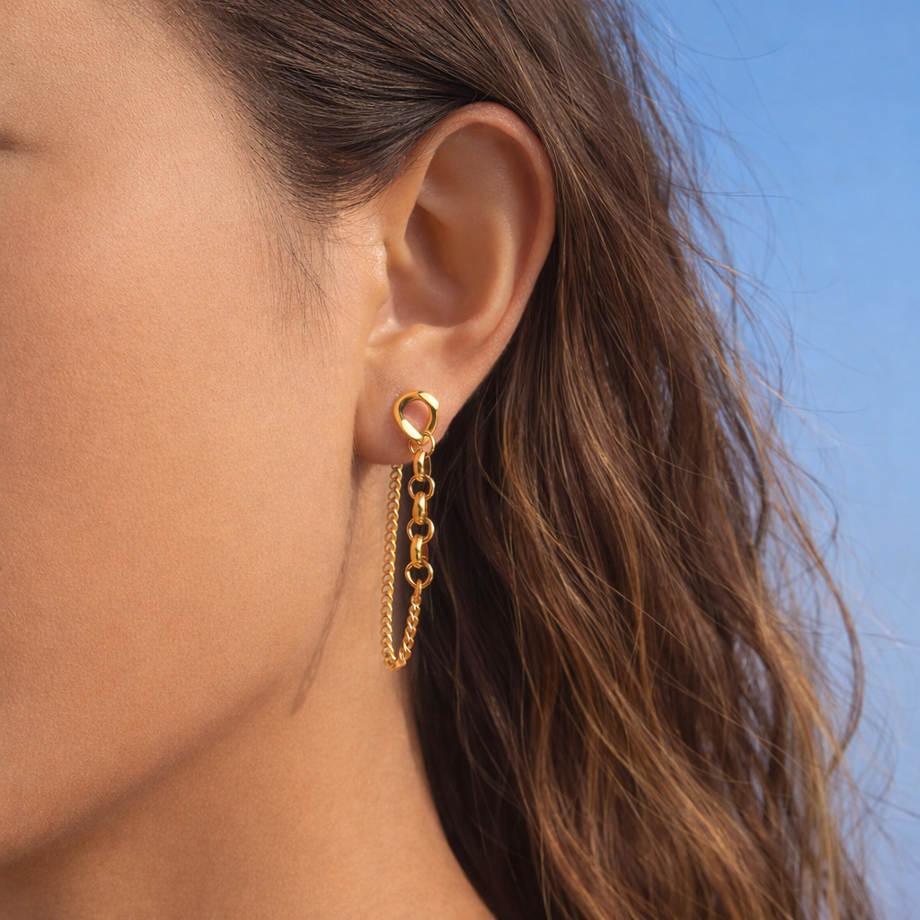 Interlock Chain Earrings